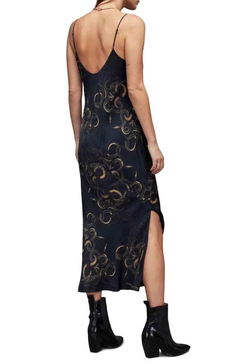 Melody Tempest Midi Slipdress, Alternate, color, BLACK