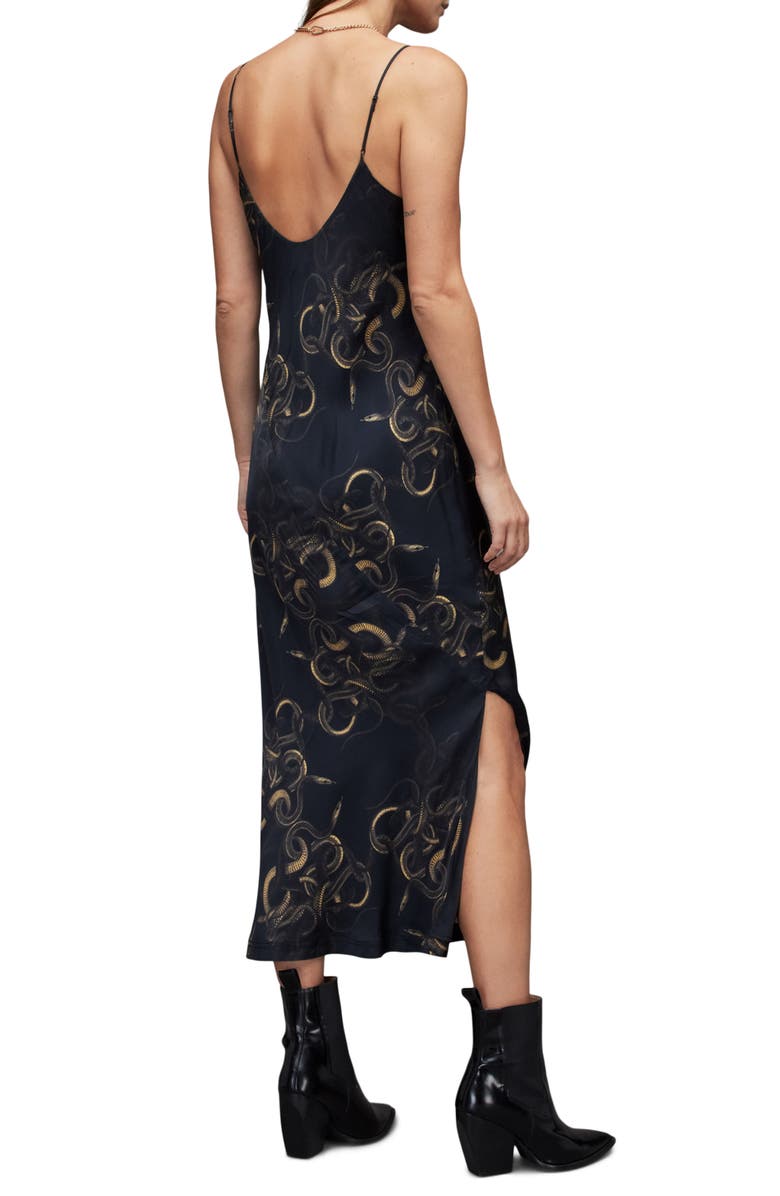 AllSaints Melody Tempest Midi Slipdress, Alternate, color,