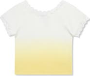 Truce Kids' Dip Dye Lace Accent Cotton T-Shirt