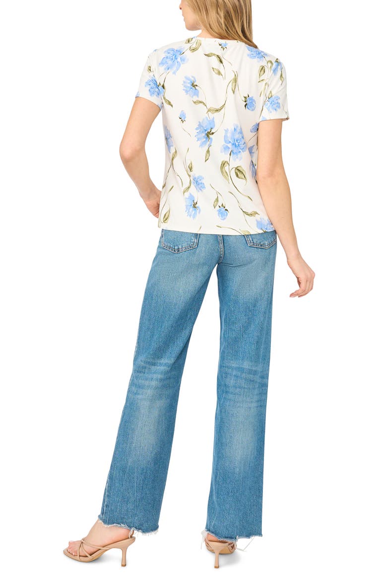 Floral Crewneck T-Shirt, Alternate, color, ULTRA WHITE