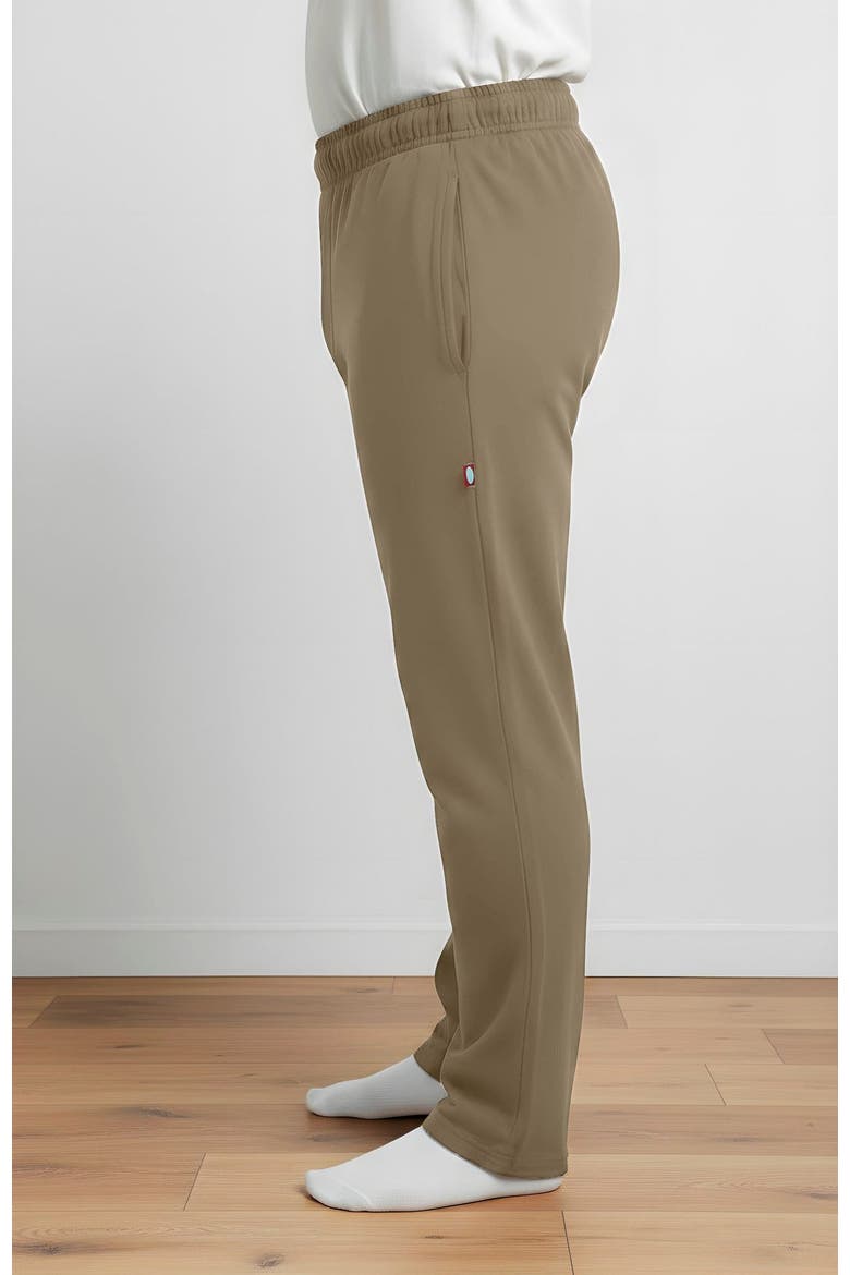 Men's Soft 100% Cotton Athletic Lounge Pocket Pant, Alternate, color, Dark Khaki