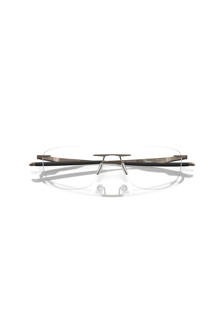 53mm Rectangle optical glasses, Alternate, color, Brown