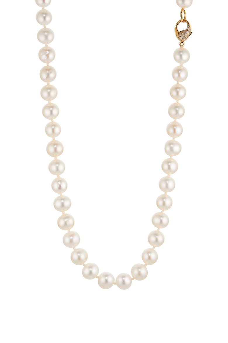 Freshwater Pearl Necklace, Main, color, GOLD