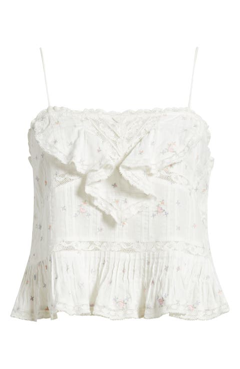 Ondeline Embroidered Ruffle Camisole