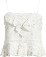 LoveShackFancy Ondeline Embroidered Ruffle Camisole