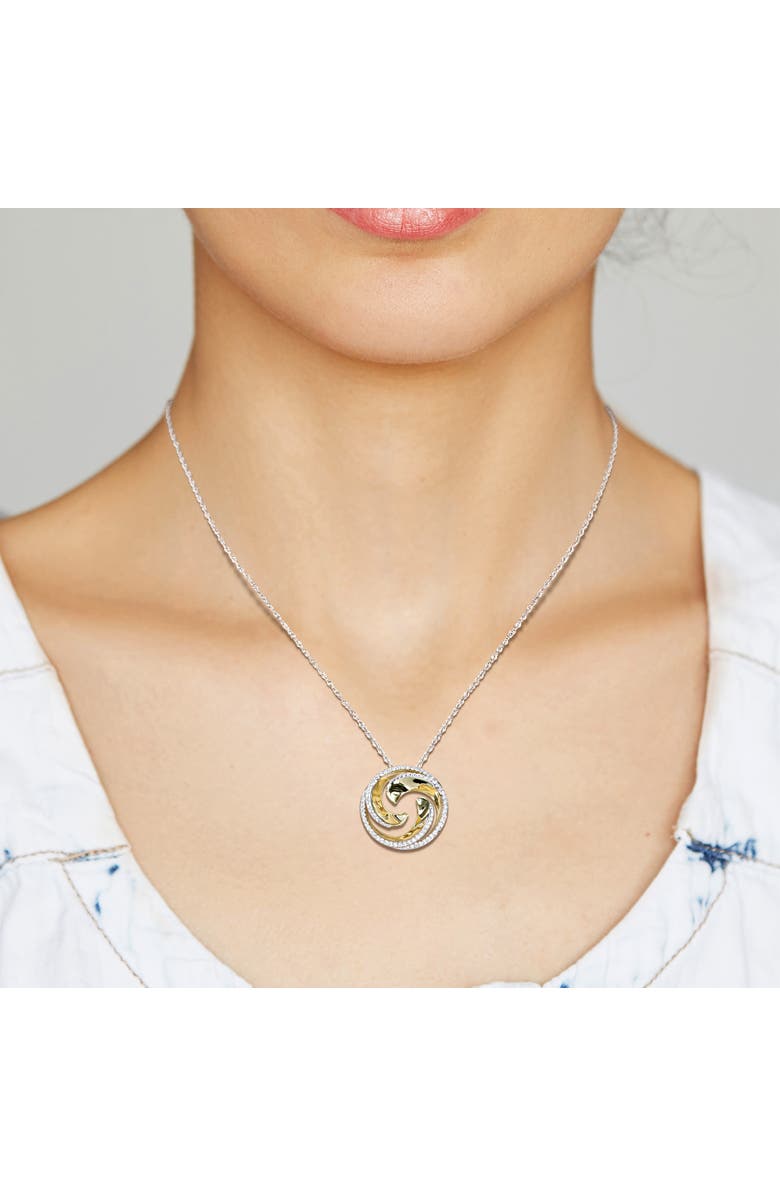 Julianna B. Diamond Swirl Necklace 14k Two-Tone, Alternate, color, 