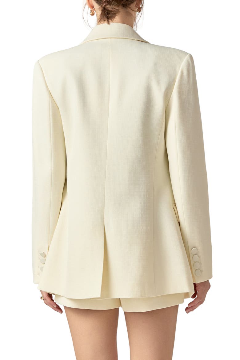 Double Breasted Jacket, Alternate, color, CREAM