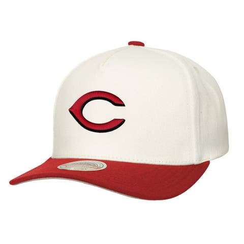 Men's Mitchell & Ness Cream Cincinnati Reds Stretch-Snapback Hat