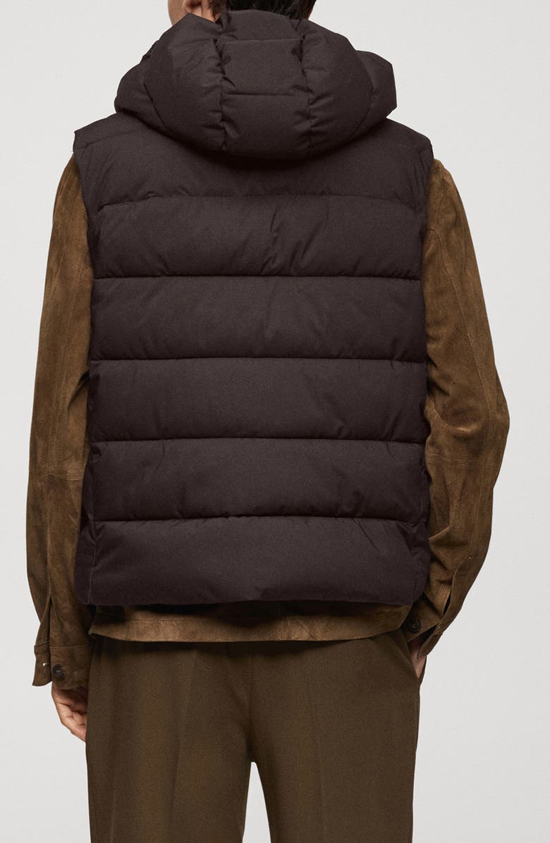 MANGO Water Repellent Hooded Quilted Vest, Alternate, color,