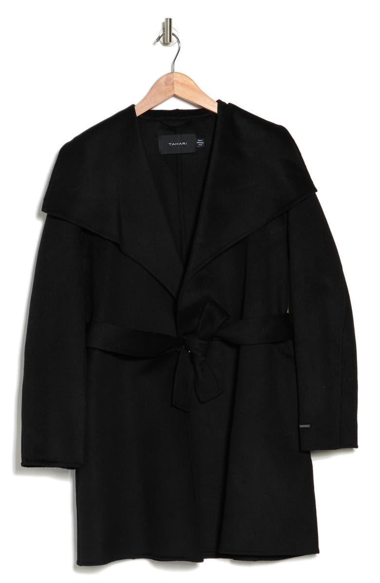 Tahari Ella Double Faced Wool Blend Coat, Alternate, color, 