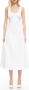 LIONESS Luna Rosa Sleeveless Midi Dress