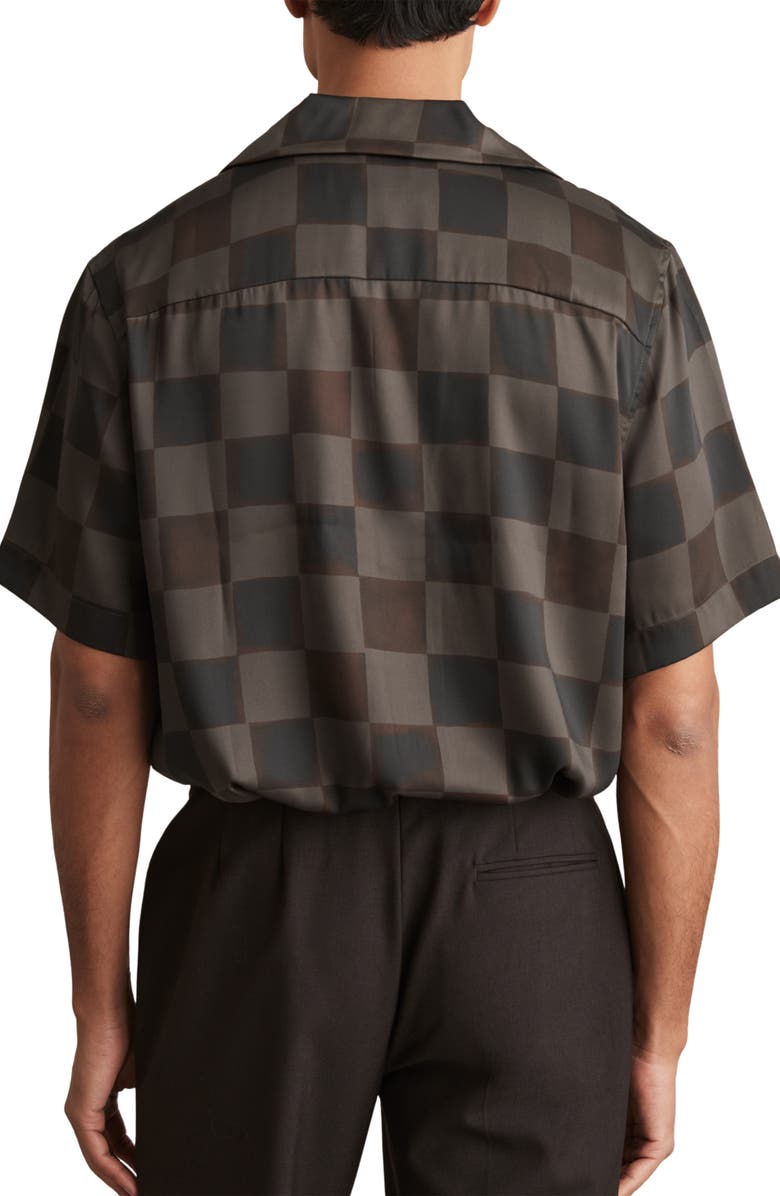Reiss Reny Check Camp Shirt, Alternate, color, Brown