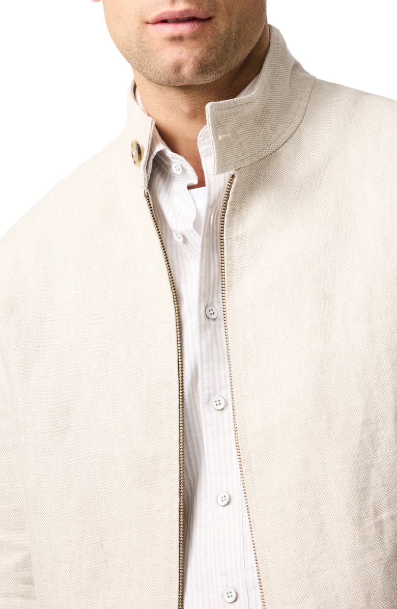 Rodd & Gunn Stavely Linen Zip-Up Bomber Jacket, Alternate, color, Wheat