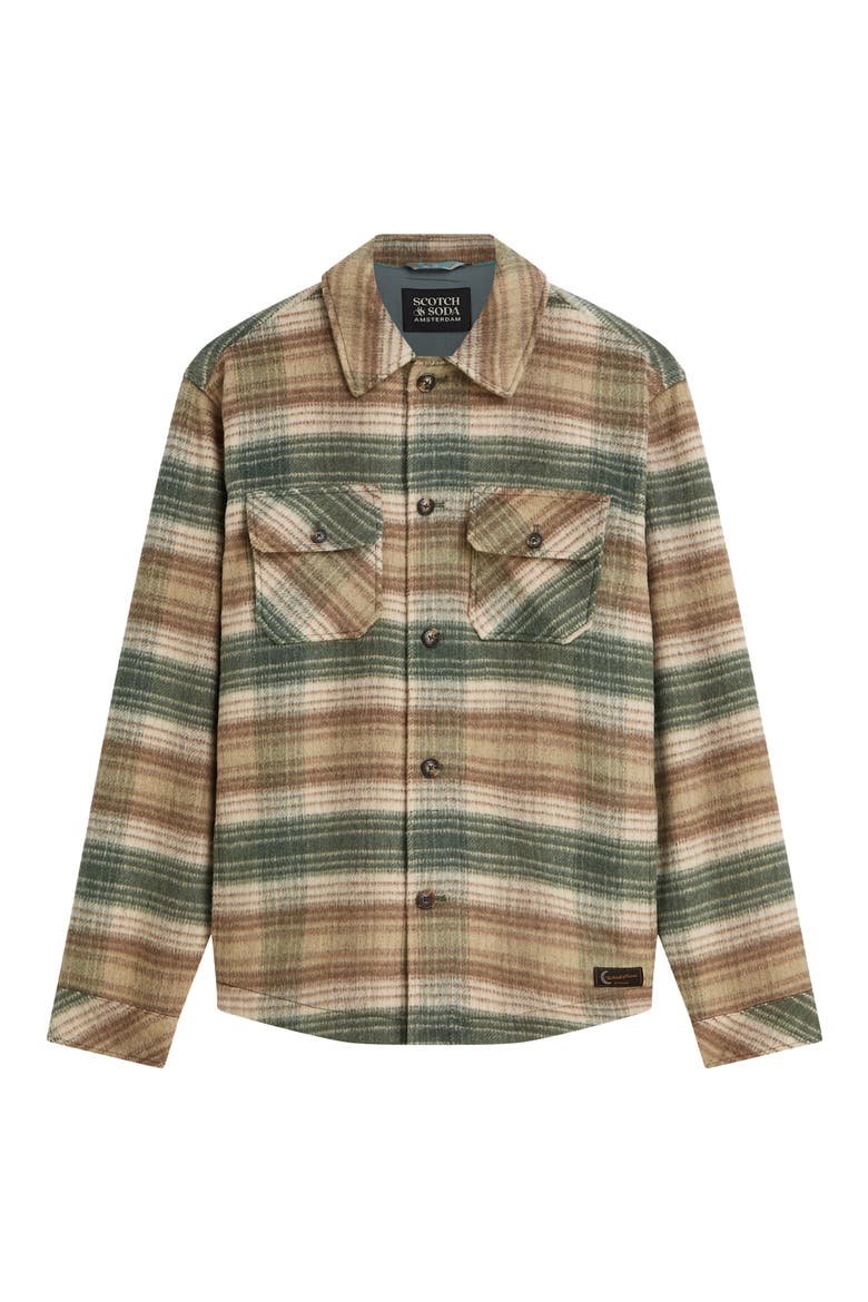 Checked Overshirt, Alternate, color, DARK FOREST CHECK