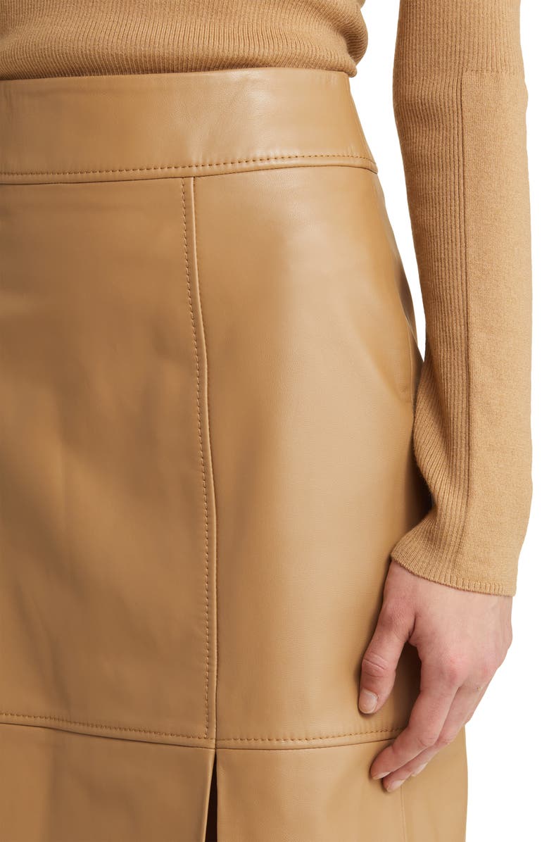 BOSS Setora Leather Pencil Skirt, Alternate, color,