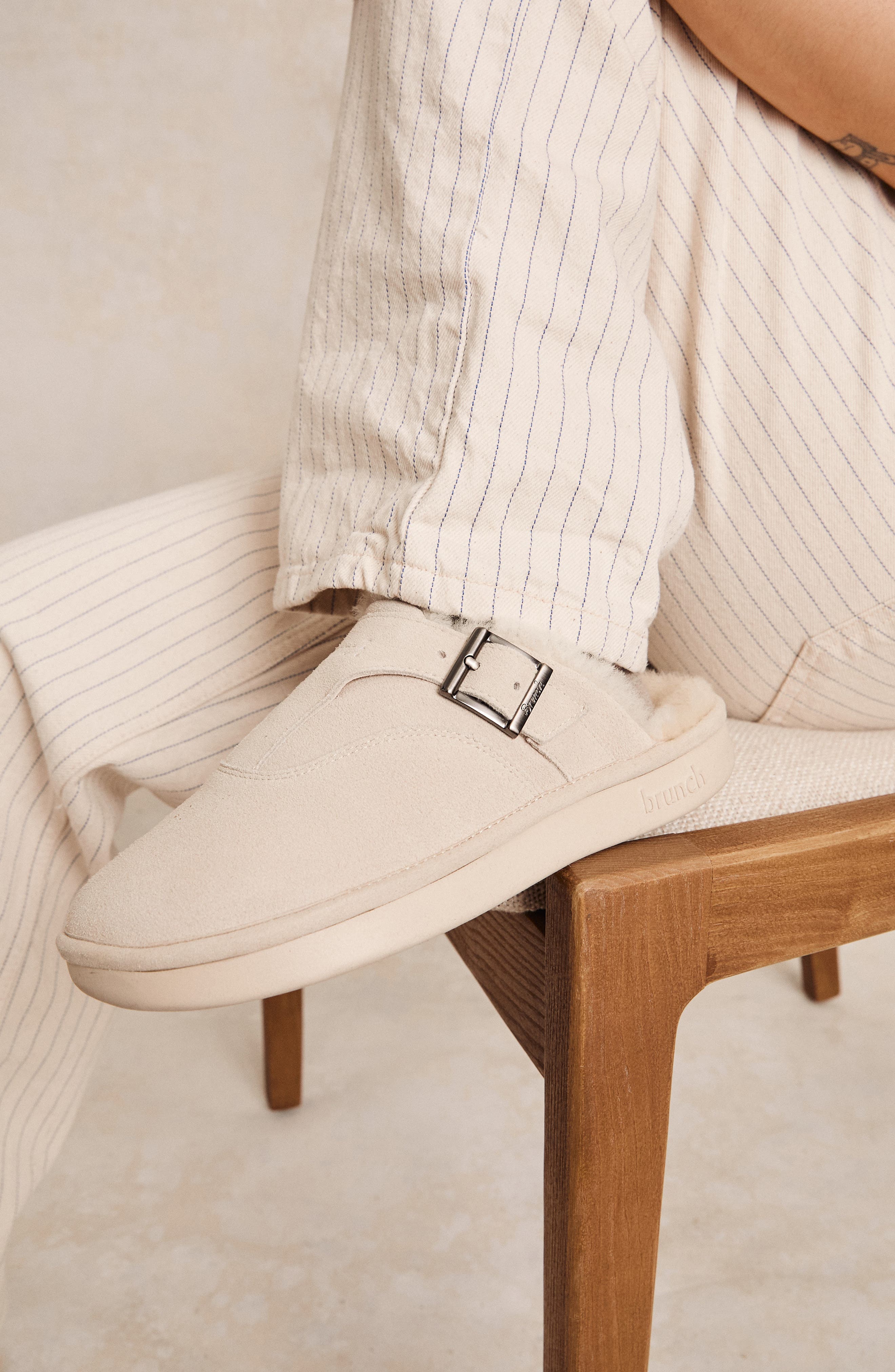 Gender Inclusive Amour Genuine Shearling Slipper, Alternate, color, BEIGE
