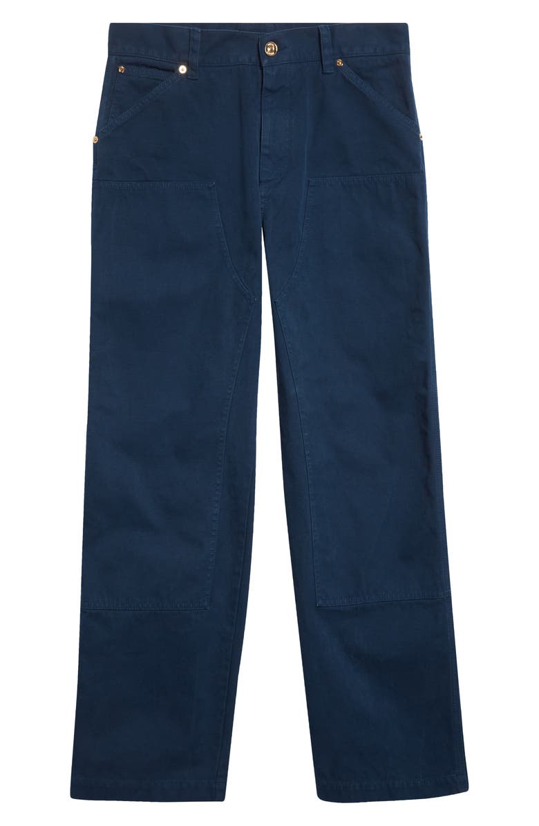 Versace Straight Leg Jeans, Main, color, Petrol Blue
