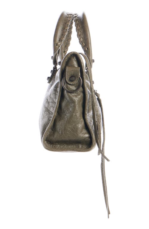 Balenciaga Small Le City Leather Satchel In 3258 Army Green