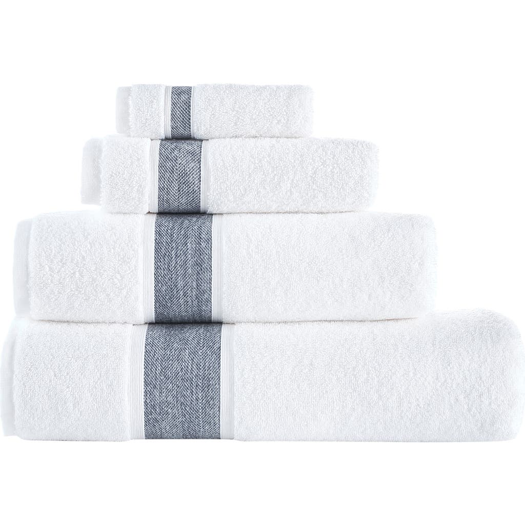 Brooks Brothers Ottoman Rolls Turkish Cotton 3-piece Bath Essential Towels In Multi