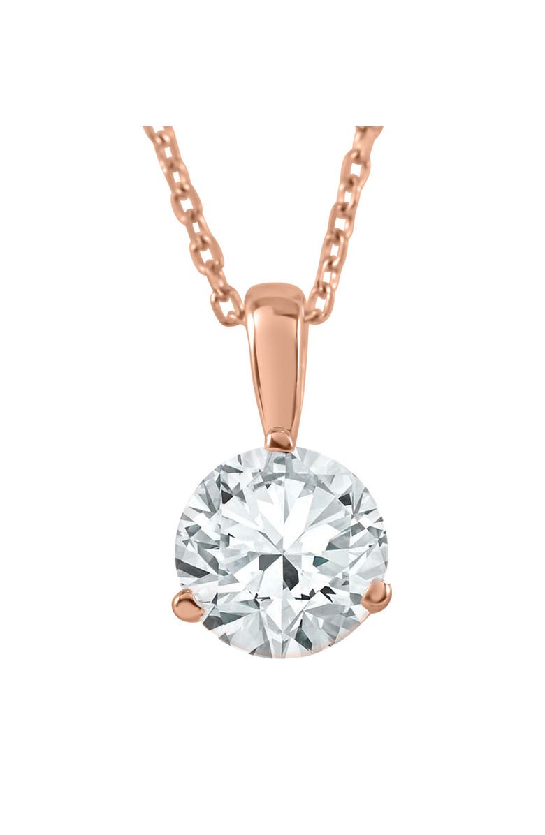 Bliss Diamond 1/2 ct Solitaire Lab Grown Diamond Pendant available in 14K and Platinum, Alternate, color, 14K White Gold