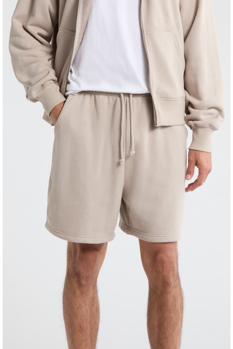 Drawstring Waist Shorts, Main, color, GREY OWL