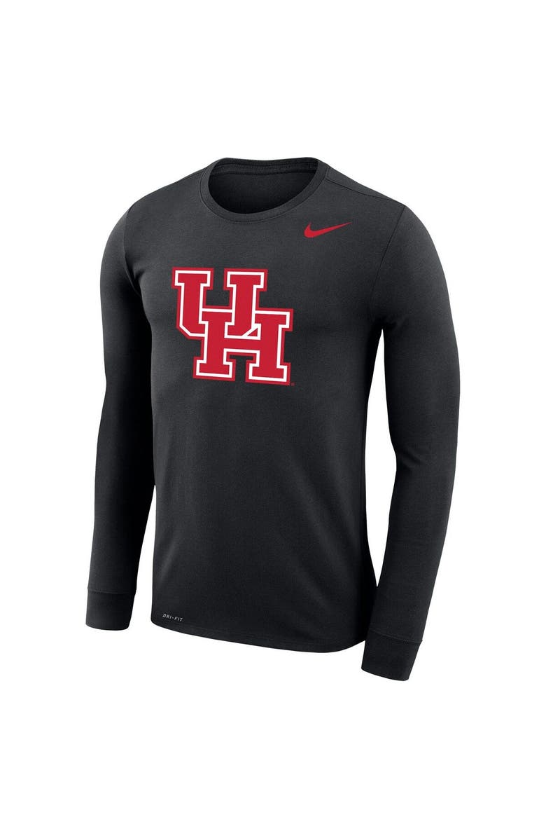 Nike Men's Nike Black Houston Cougars Legend Wordmark Performance Long Sleeve T-Shirt, Alternate, color,