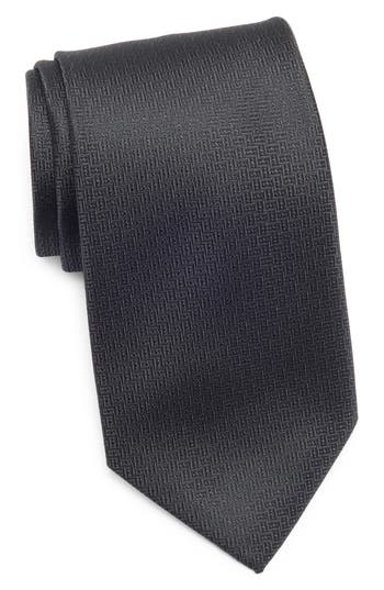 Tom Baine Geo Jacquard Tie In Black
