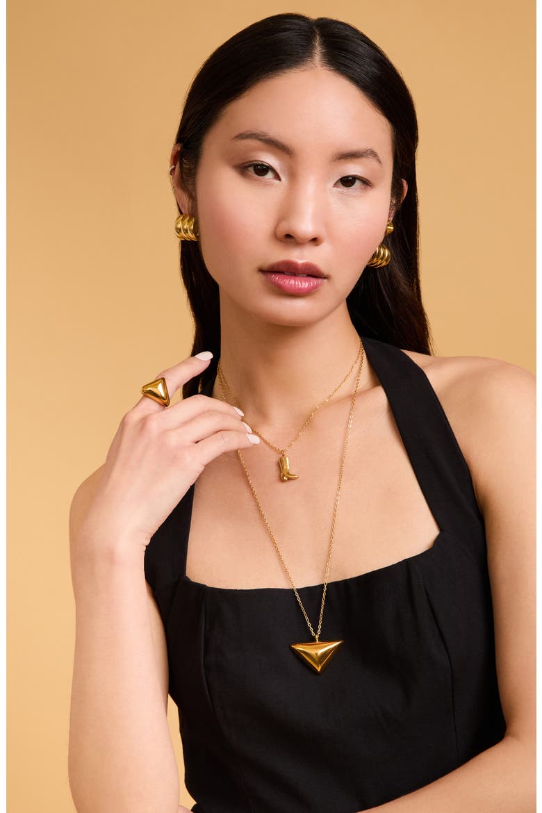 Boot Pendant Necklace, Alternate, color, GOLD