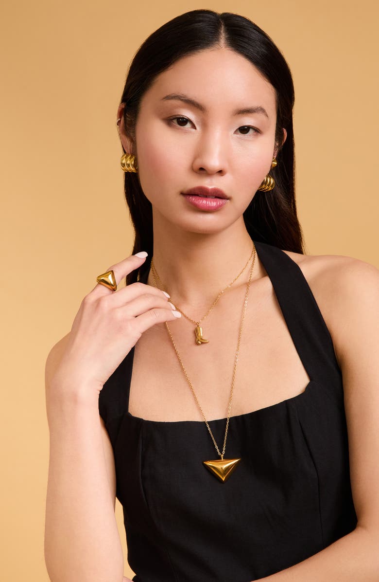 Petit Moments Boot Pendant Necklace, Alternate, color, Gold