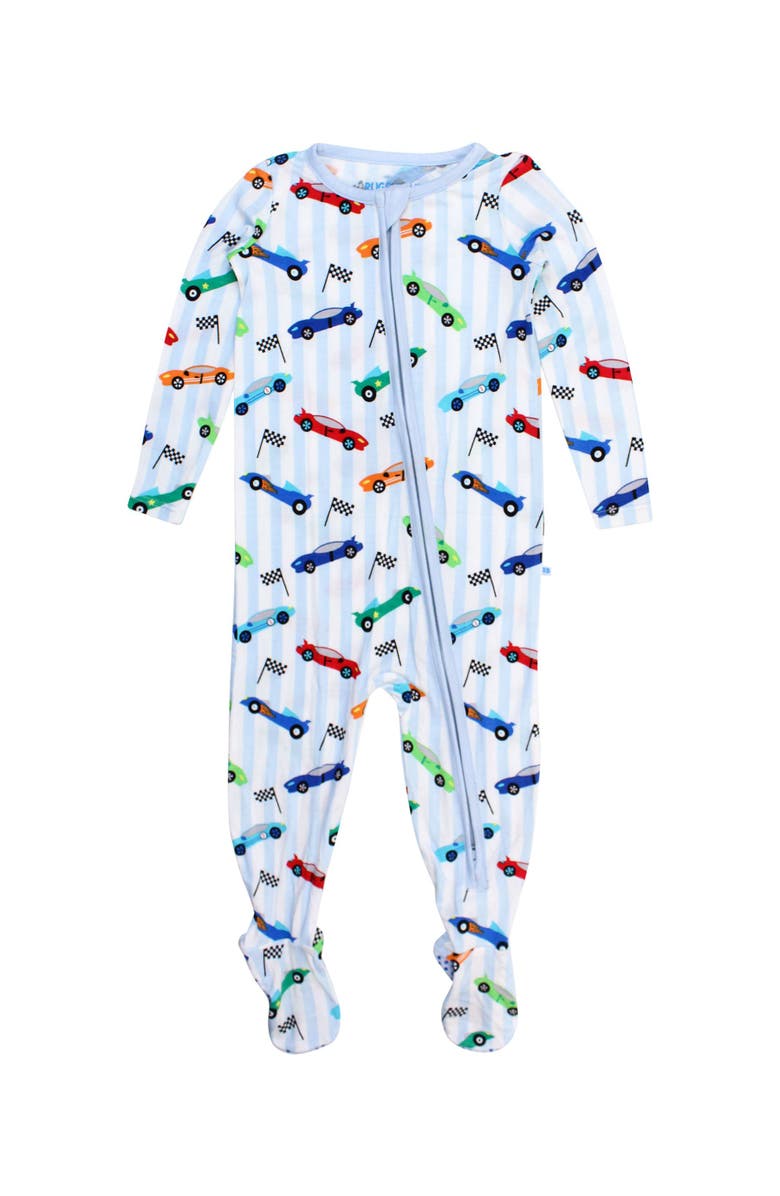 RuggedButts SoftSnooze Baby Boys One Piece Footie Pajamas, Main, color, Let's Roll