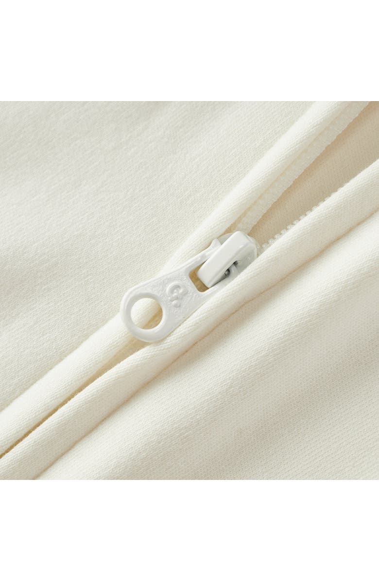 Milkbarn Brushed Zipper Pajama, Alternate, color, White