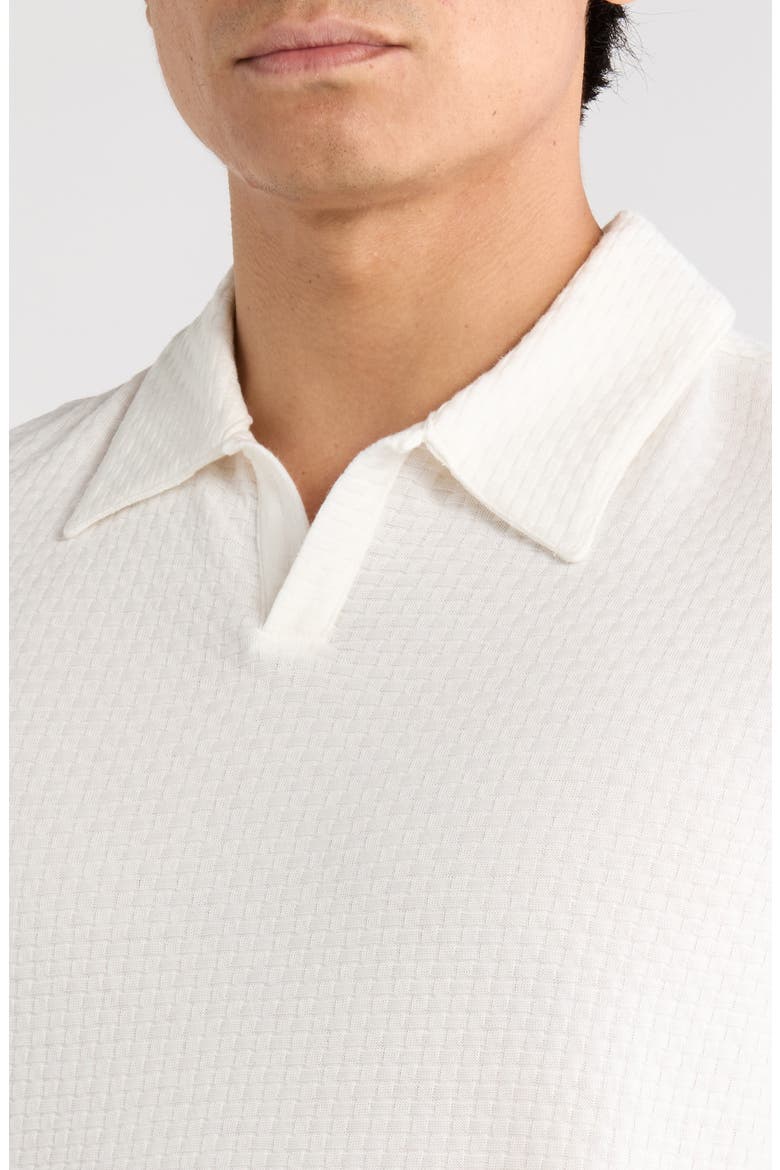 Zack Basket Stitch Long Sleeve Polo, Alternate, color, SALT