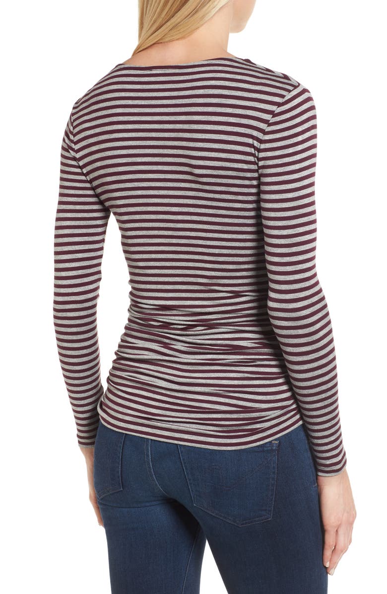 Isabella Oliver Arlington Stripe Maternity Tee, Alternate, color, 