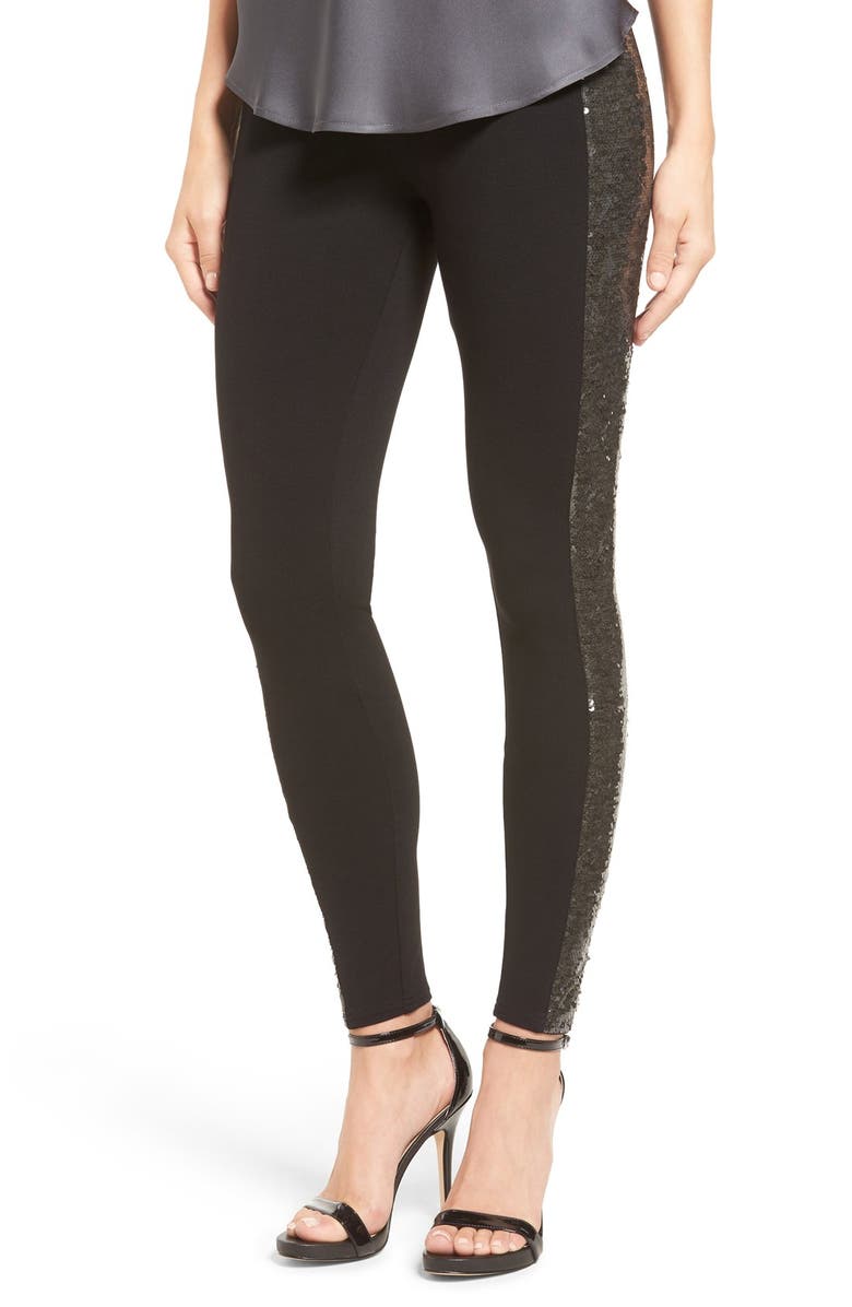 Nordstrom Sequin Sides Leggings, Main, color, 
