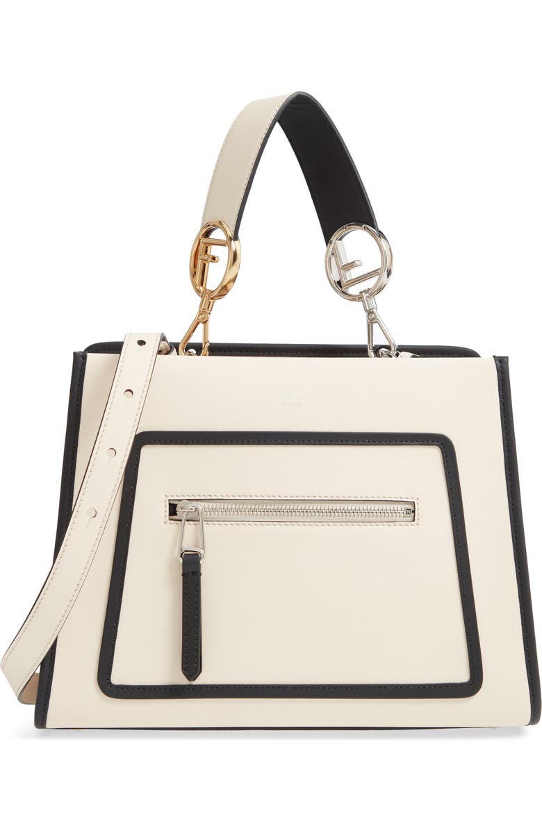 Fendi Small Runaway Calfskin Leather Satchel, Main, color,