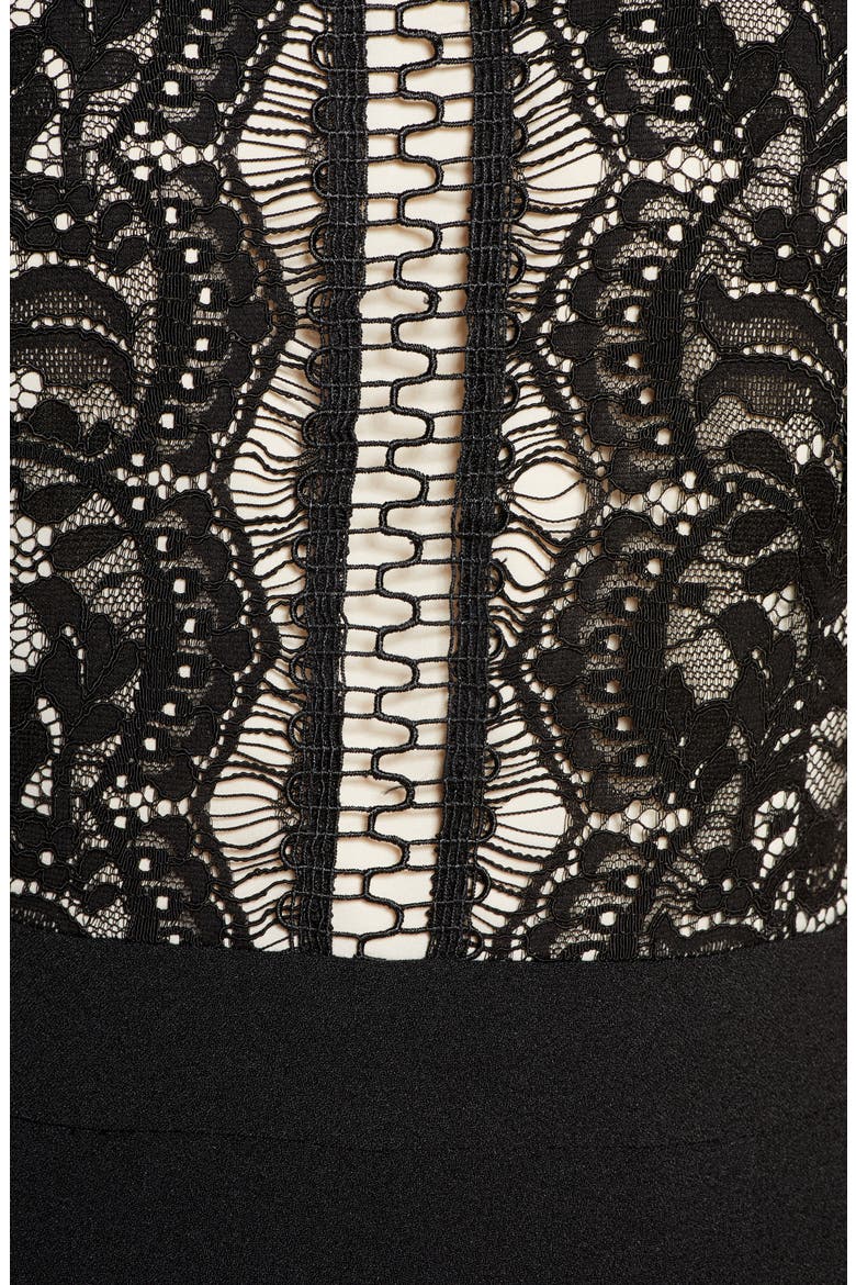 Lace Bodice Jumpsuit, Alternate, color, BLACK