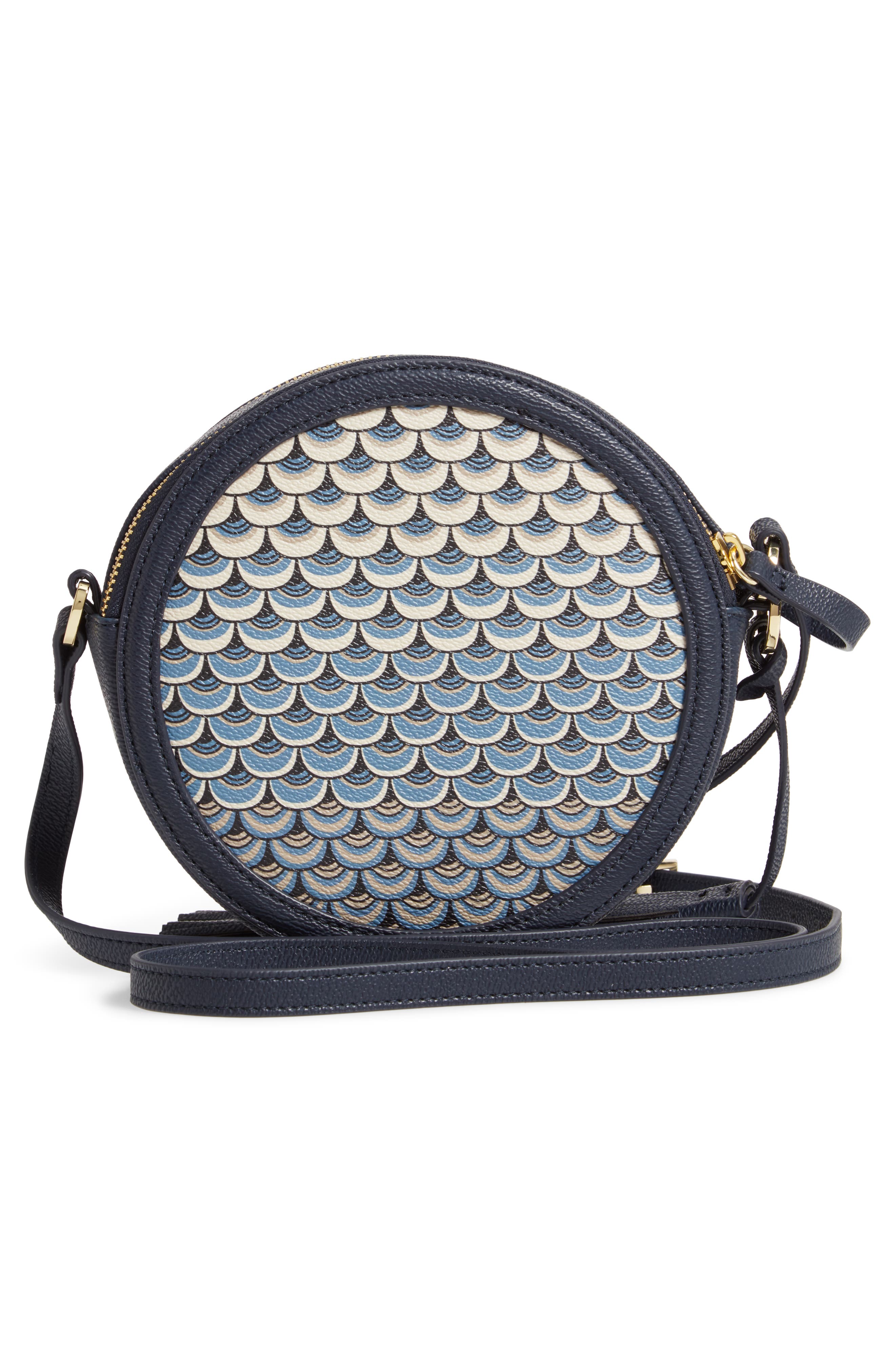 Ted Baker London Betrice Masquerade Faux Leather Crossbody Bag, Alternate, color, Navy