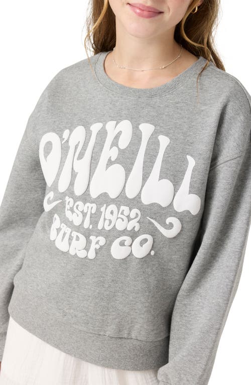 O'neill Kids' Ana Graphic Sweatshirt In Heather Ash