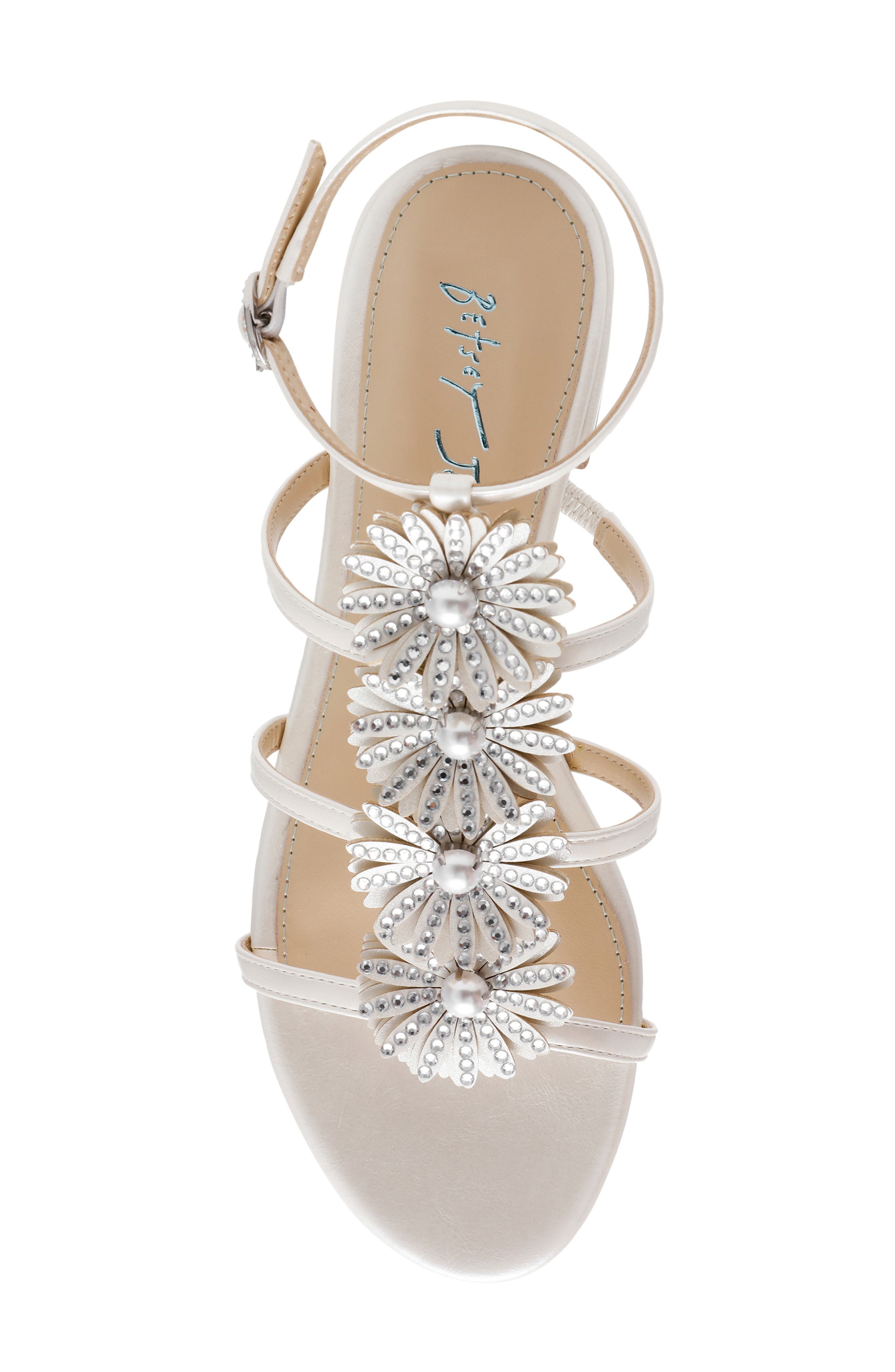 Betsey Johnson Joyce Ankle Strap Sandal, Alternate, color, Ivory
