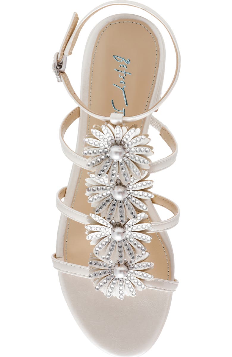 Betsey Johnson Joyce Ankle Strap Sandal, Alternate, color, Ivory