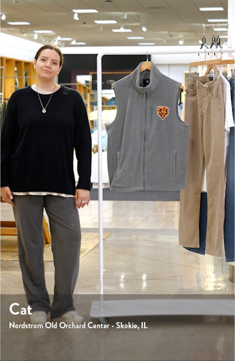 Men's NFL x Darius Rucker Collection by Fanatics Gray Chicago Bears Polar Fleece Full-Zip Vest, sales video thumbnail