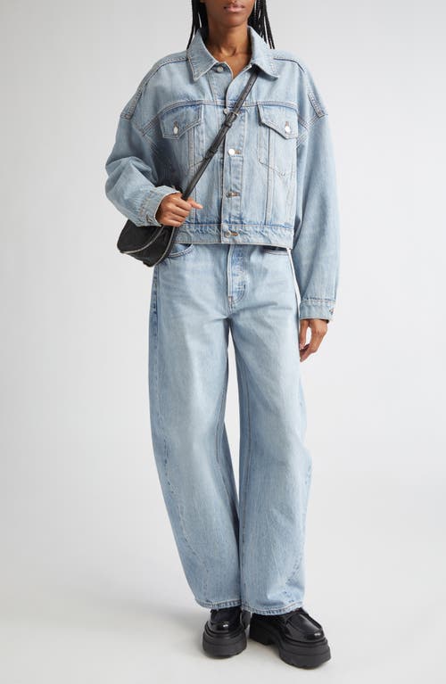 Alexander Wang Blow Up Mid Rise Balloon Leg Jeans In Blue