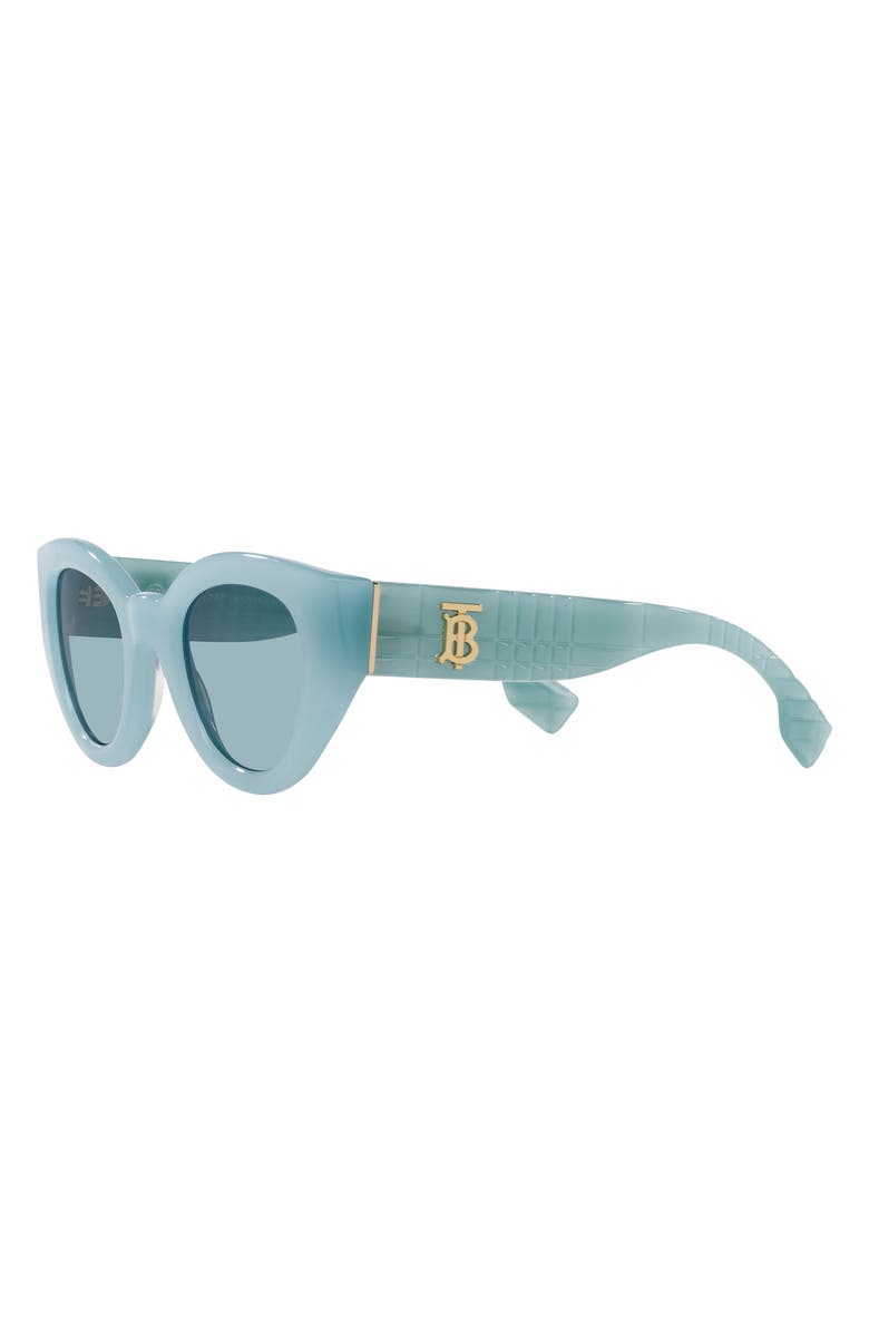 Burberry Meadow 47mm Round Sunglasses, Alternate, color, Azure