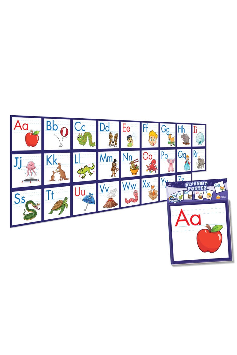 Rainbow Phonics Alphabet Poster, Alternate, color, Multicolored