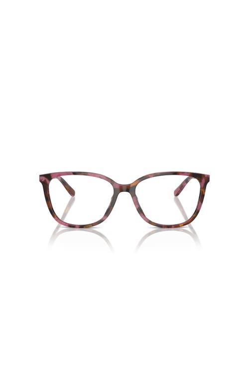 Michael Kors 55mm Rectangle Optical Glasses In Brown