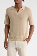 Abound Short Sleeve Johnny Collar Knit Polo