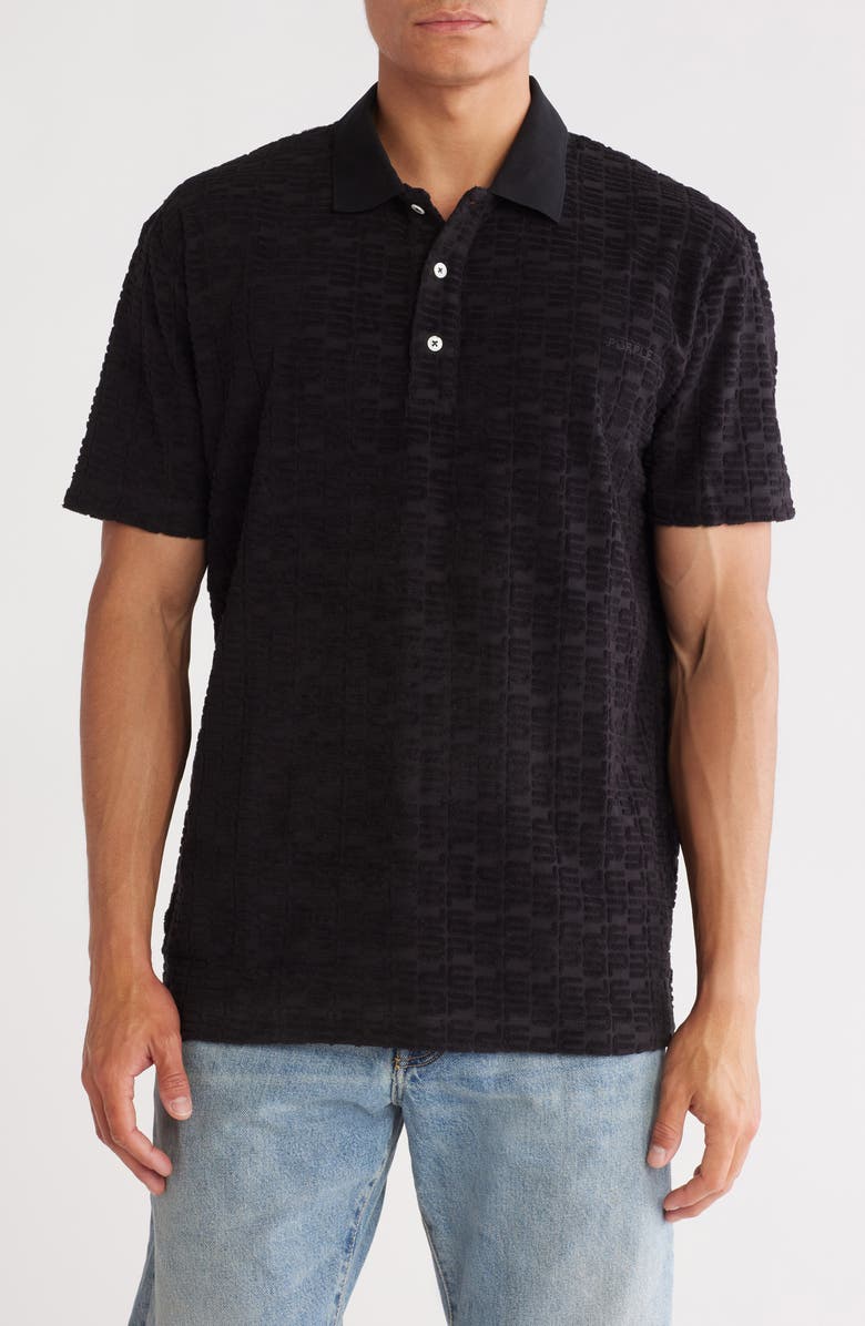 PURPLE BRAND Terry Towel Polo, Main, color, 