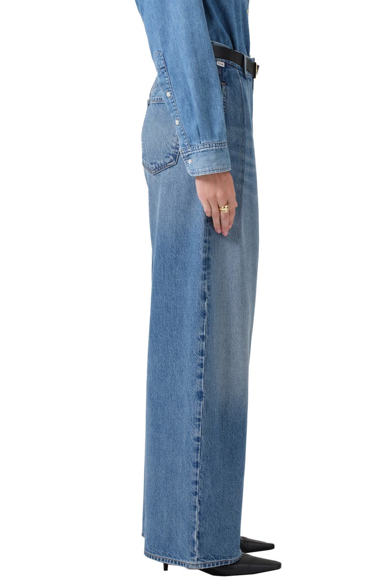 Citizens of Humanity Petra Pleated Nonstretch Jeans, Alternate, color,