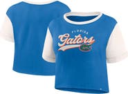 FANATICS Women's Fanatics Branded Royal Florida Gators Color-Block Script Tail T-Shirt