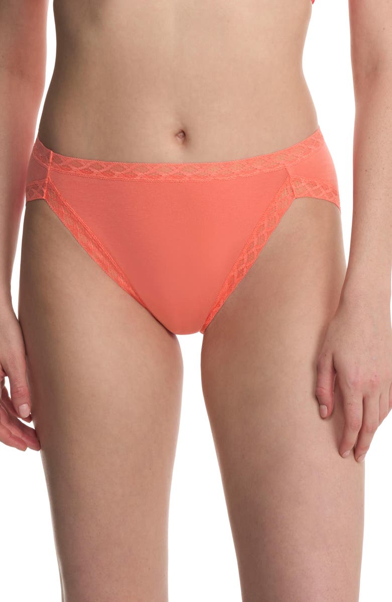 Natori Bliss Cotton French Cut Brief 3-Pack, Alternate, color, Prple Prl/Neon Coral/Twlght Hz
